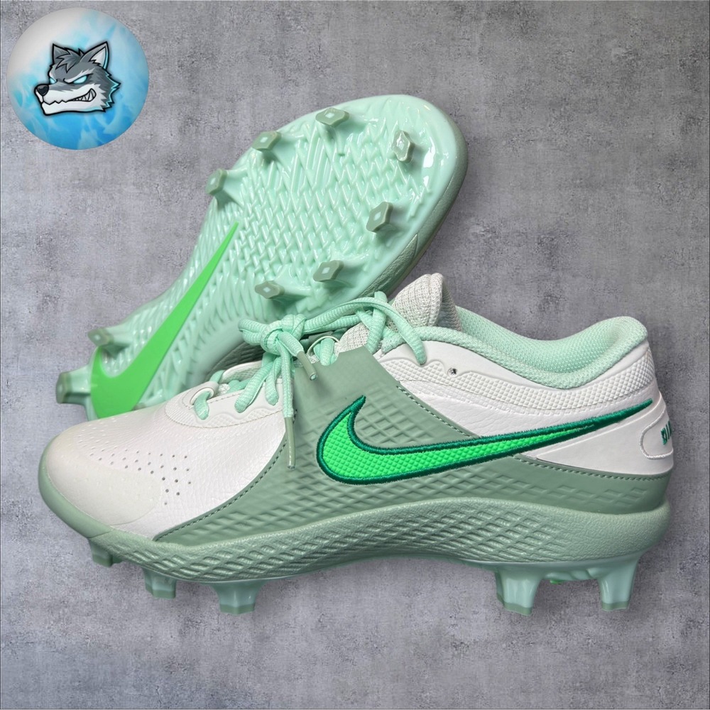 Nike Diamond Gamer MCS Baseball Cleats White Teal Men's 8.5 II7346-003